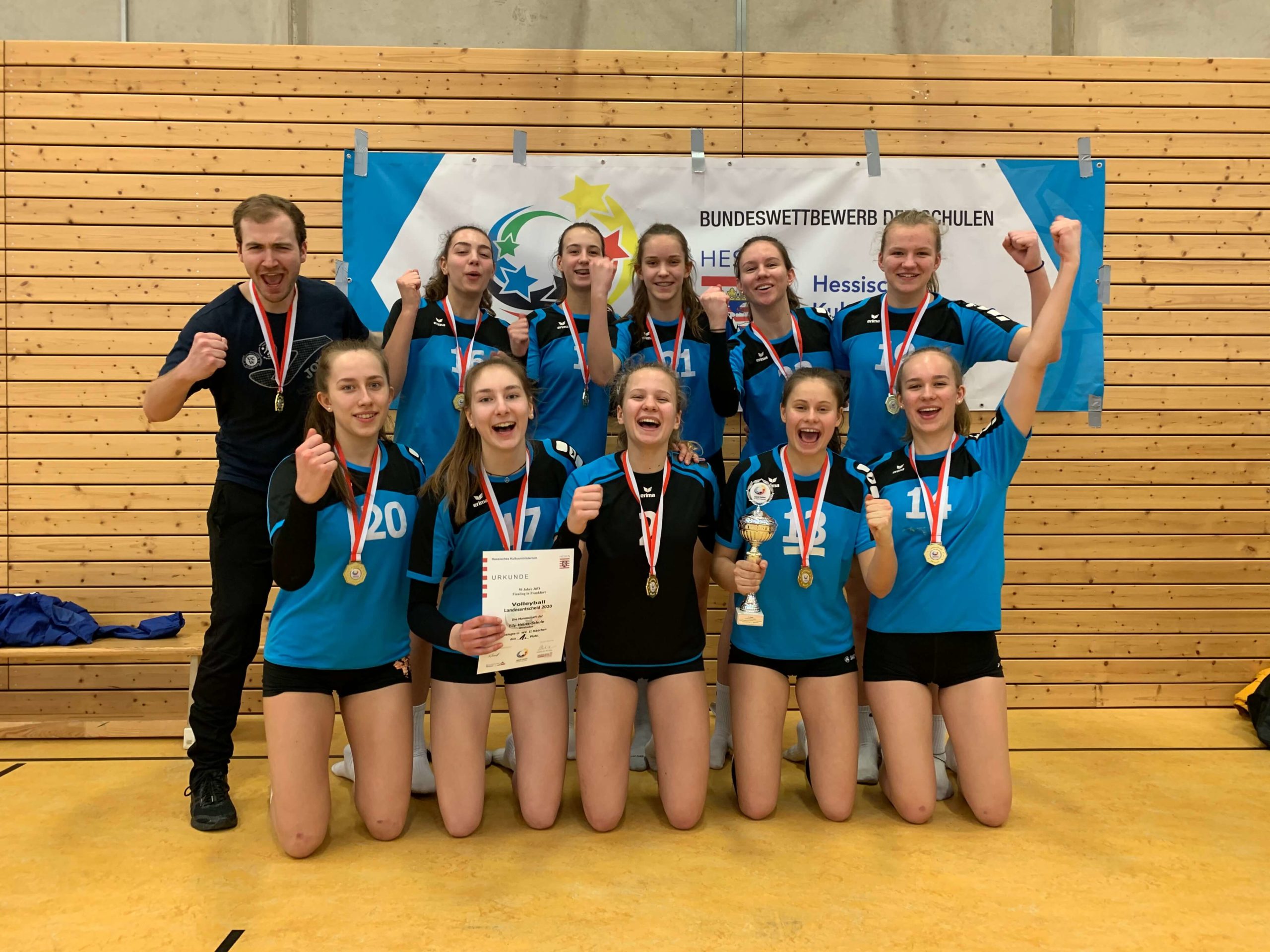 Read more about the article Doppelter Landessieg für die EHS-Volleyballerinnen